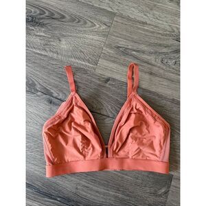 All You Lively Women's Size 1 (32/34) Peach Mesh Trim Wireles Bralette